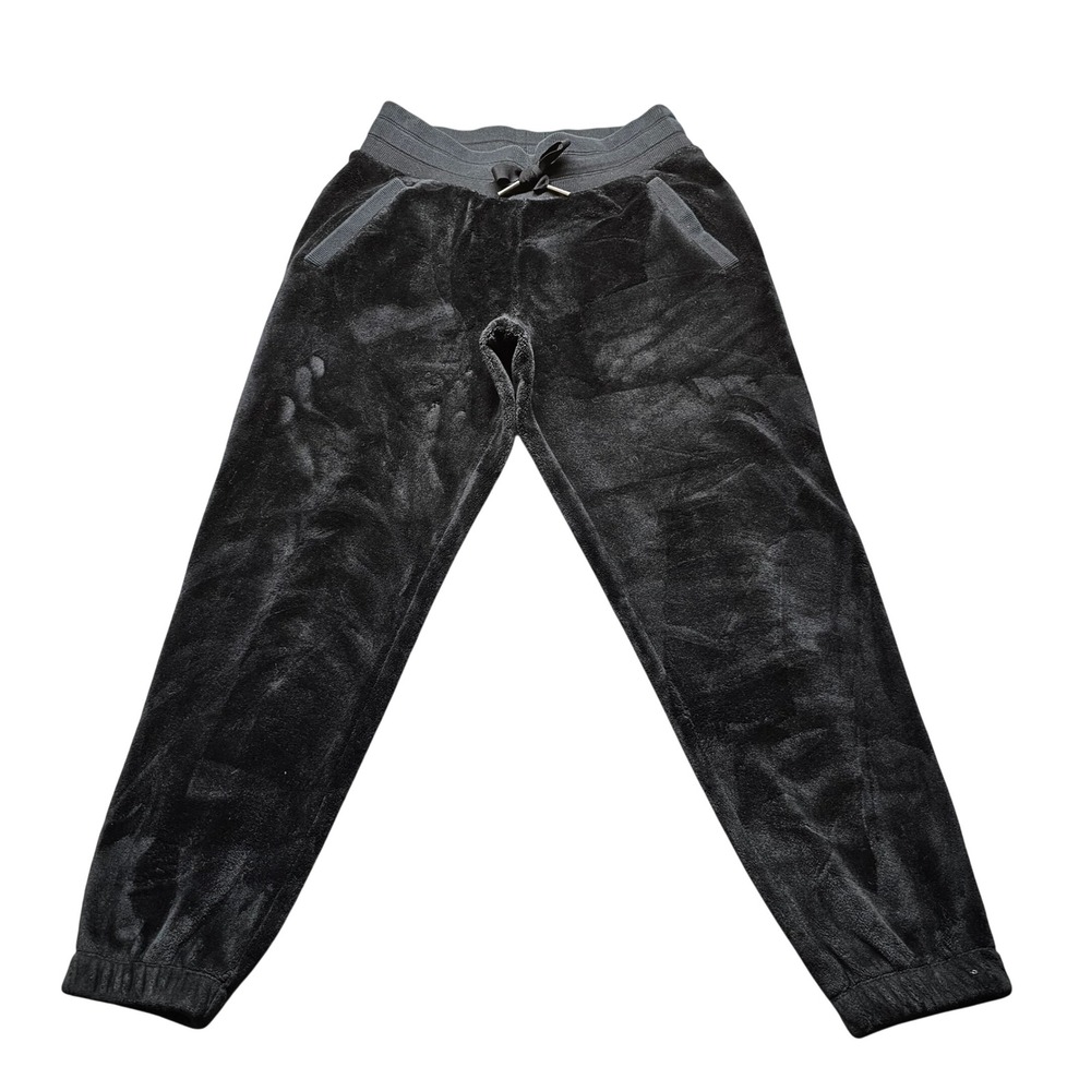 Athleta Double Cozy Karma Jogger Womens Small Black Plush Lounge Pants Yoga